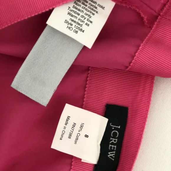 3x$25 J.Crew Pink Pleated Front Cotton Skirt Sz 8 - Picture 3 of 3
